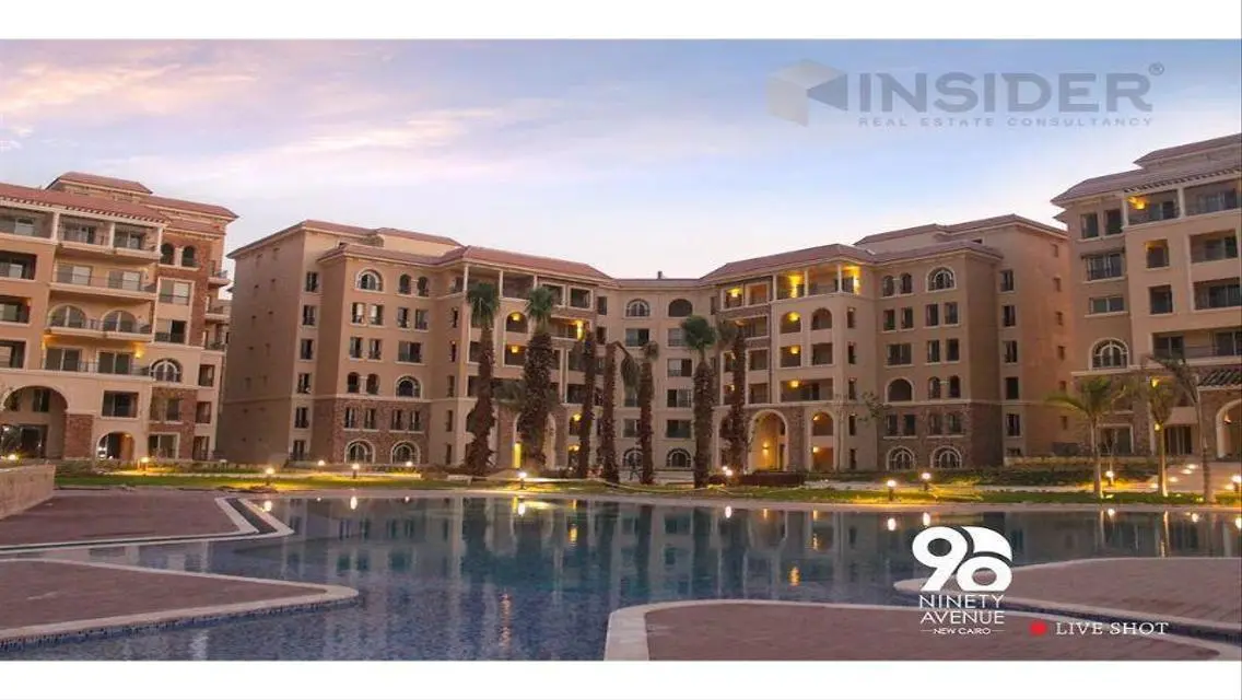 شقة للبيع فى كومباوند 90 تشطيب كامل غرفتين نوم