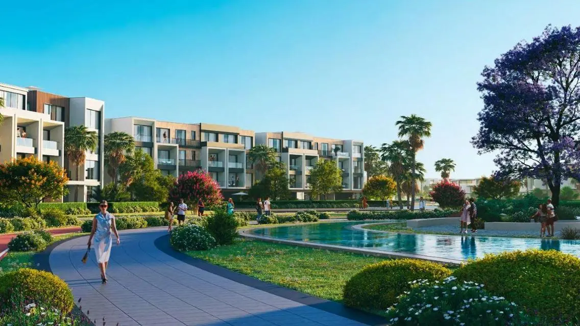 Finished apartment with open view of Palm Hills