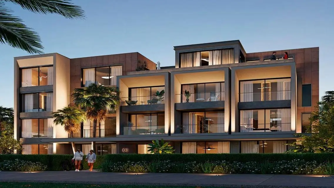 Finished apartment with open view of Palm Hills