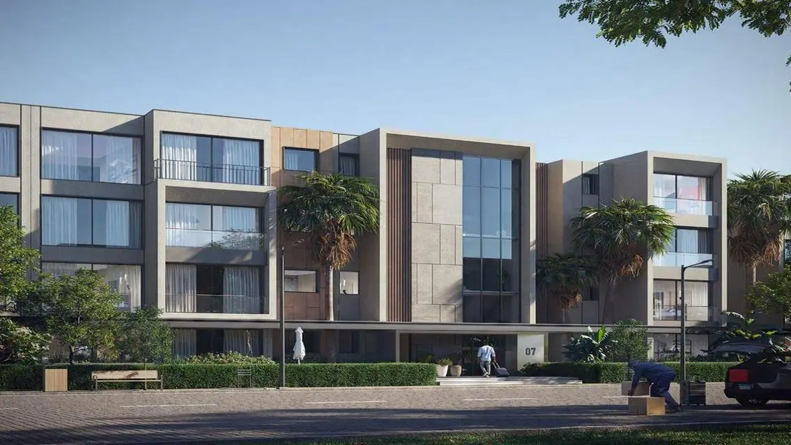 Finished apartment with open view of Palm Hills