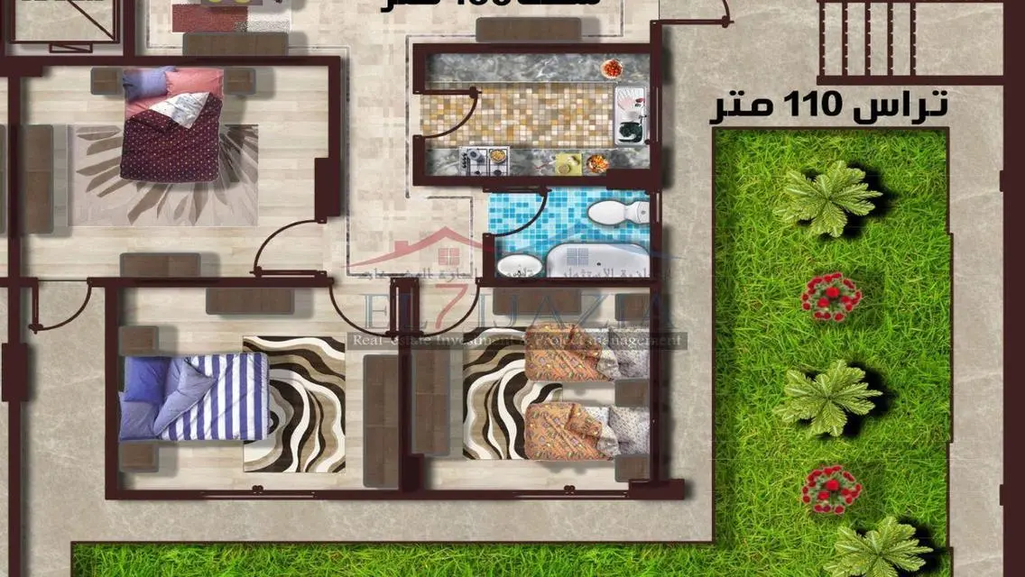 شقة فاخرة بمساحة واسعة وجميع المرافق المطلوبة