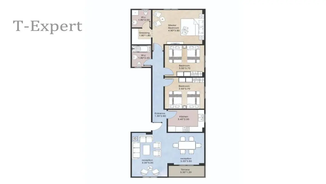 Luxury Apartment 161 sqm with Study Room at an Attractive Price