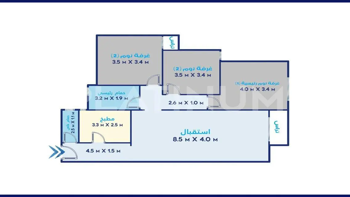 وحدة سكنية ثلاث غرف للبيع بمساحة 475 متر ومرافق مميزة