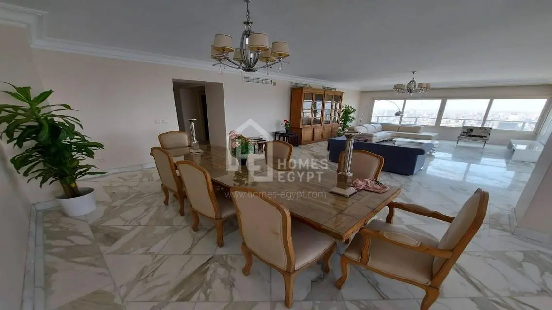 Stunning Nile View Furnished Apartment for Rent in Dokki