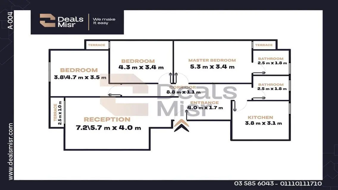 Luxury Apartment for Sale - 140 sqm in a Prime Location