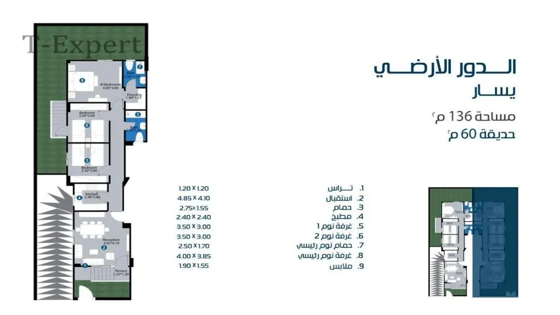 Luxury Property with Private Garden and Security Guard