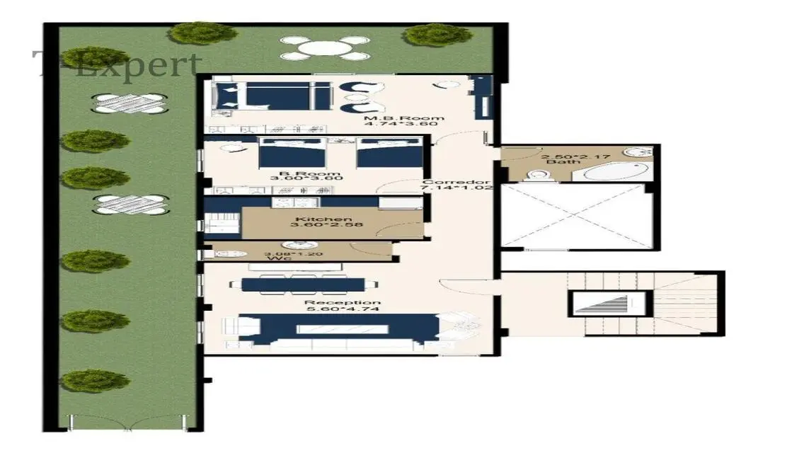 Luxury Apartment in AUC with Private Garden