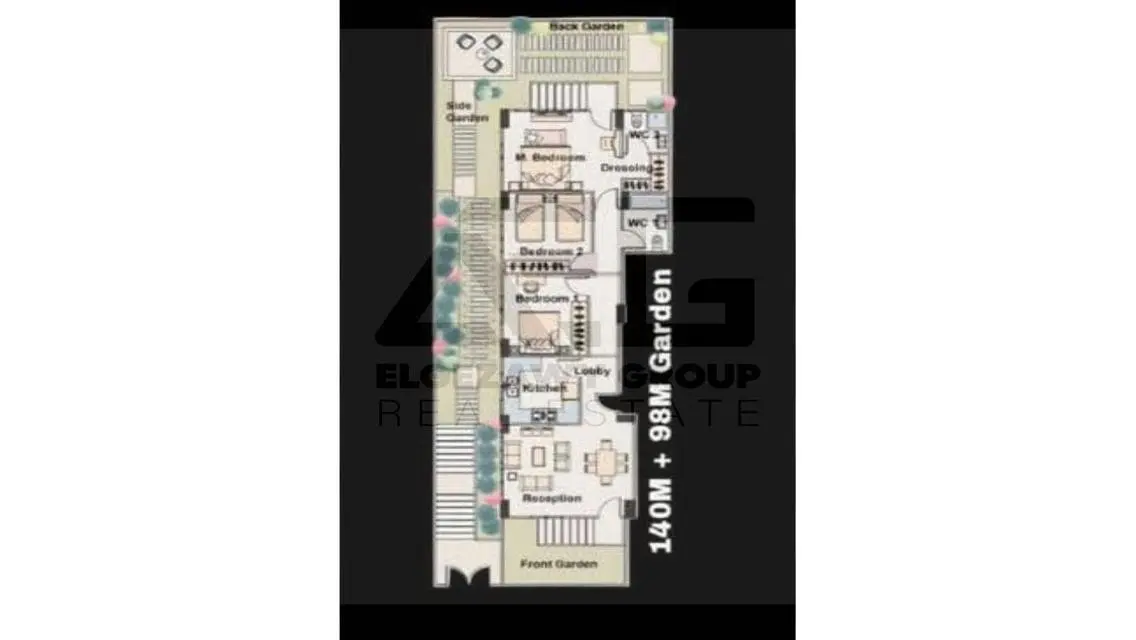 Luxury Apartment with Private Garden and Security Guard