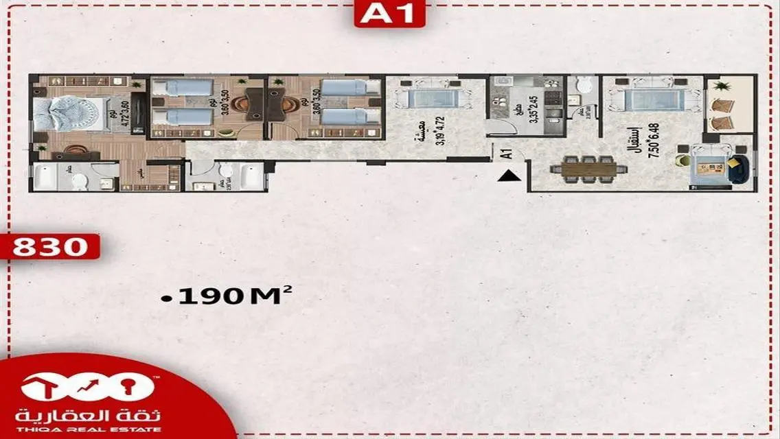 Spacious 6-Room Apartment for Sale