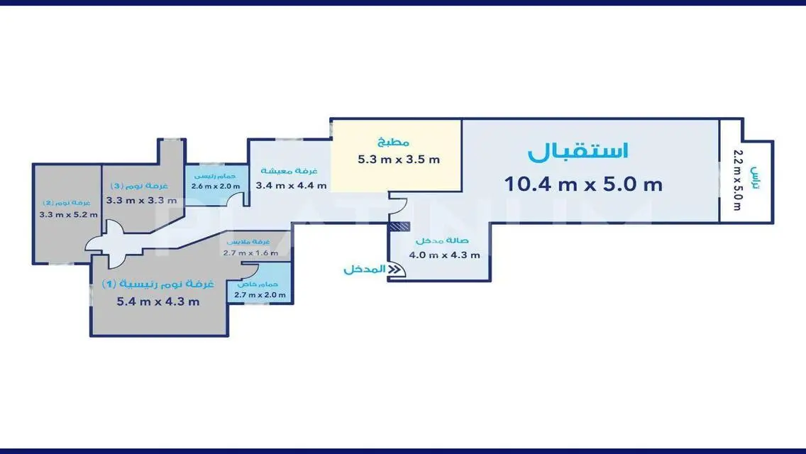 شقة فاخرة للبيع بمساحة 240 متر