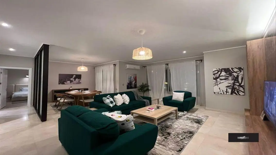 Luxurious Two-Bedroom Apartment with Study Room in Entertainment Area
