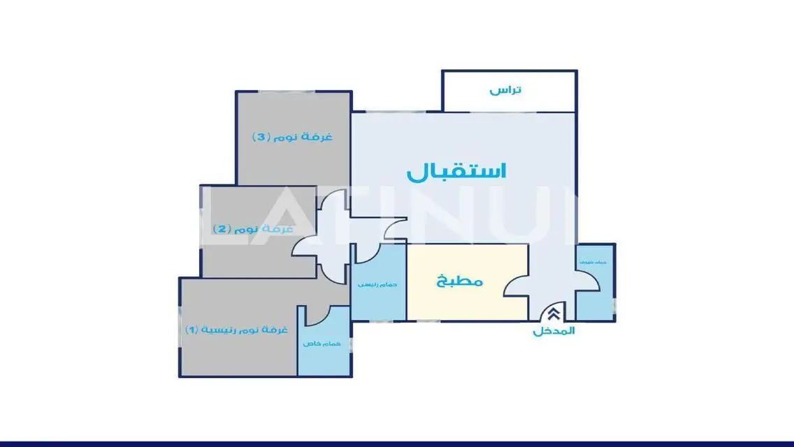 شقة جميلة بأفضل موقع مع شرفة