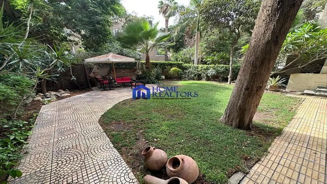 Unique Ground Floor Apartment with Private Garden for Rent in Maadi - Sarayat