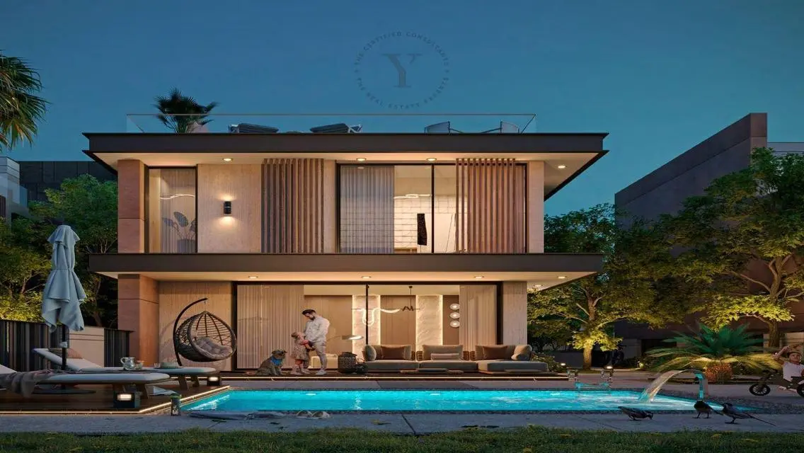 Luxurious Villa in Palm Hills with Private Pool and Garden