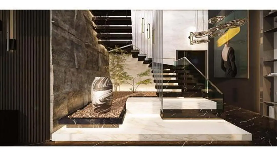 Modern Apartment with Lake View Balcony