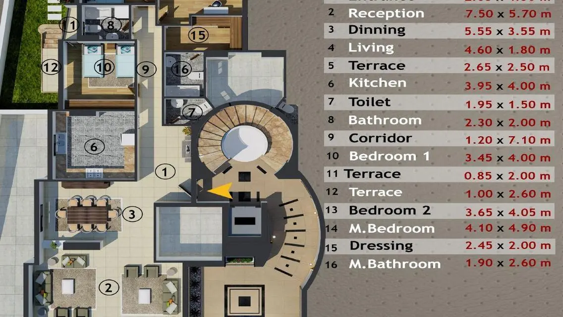 Luxury Apartment with Spacious Balcony