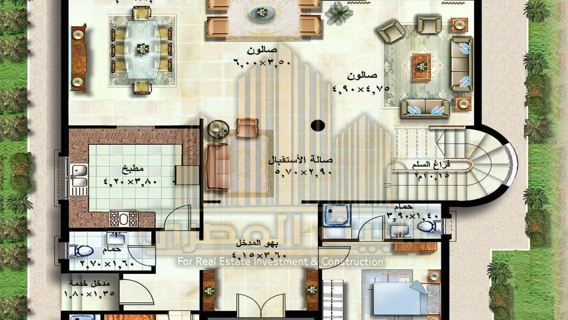 منزل مستقل فاخر بمساحة شاسعة