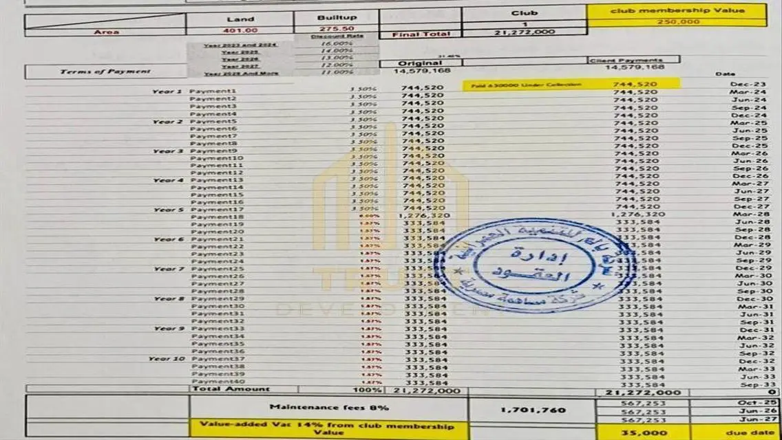 فيلا فاخرة للبيع مع جميع المرافق