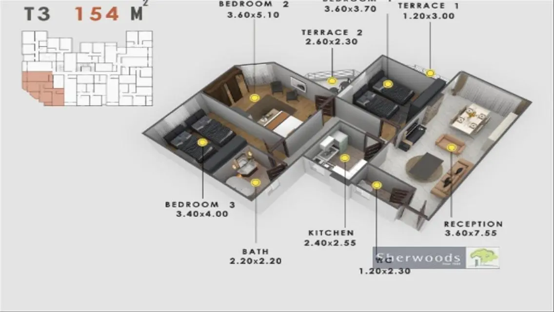 Luxurious Apartment of 154 Square Meters in the Heart of the City