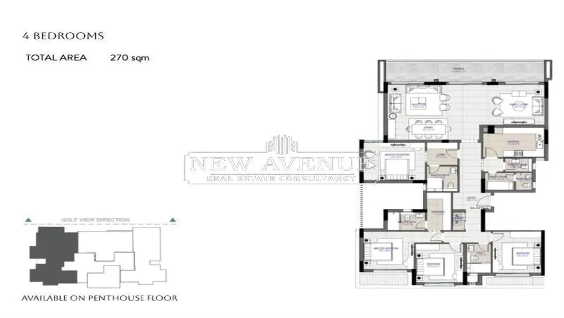 Luxury Apartment 300 m² with Balcony and Security Guard