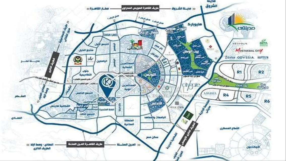 شقة فاخرة مع شرفة وحارس أمن للبيع