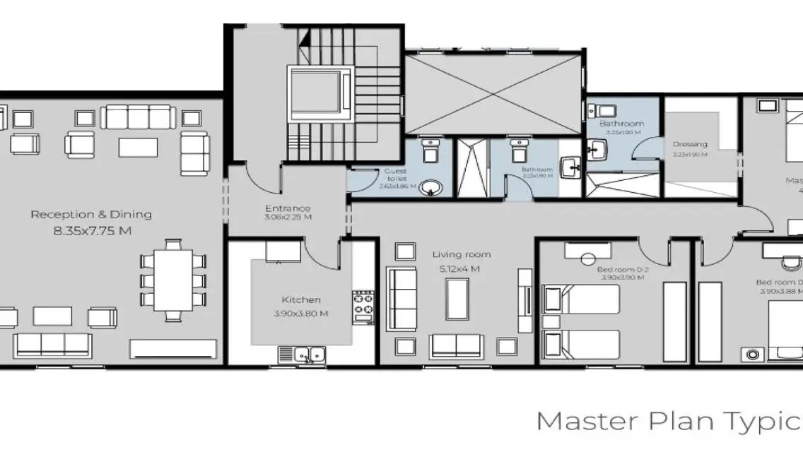 Luxury Apartment with Stunning Landmark View