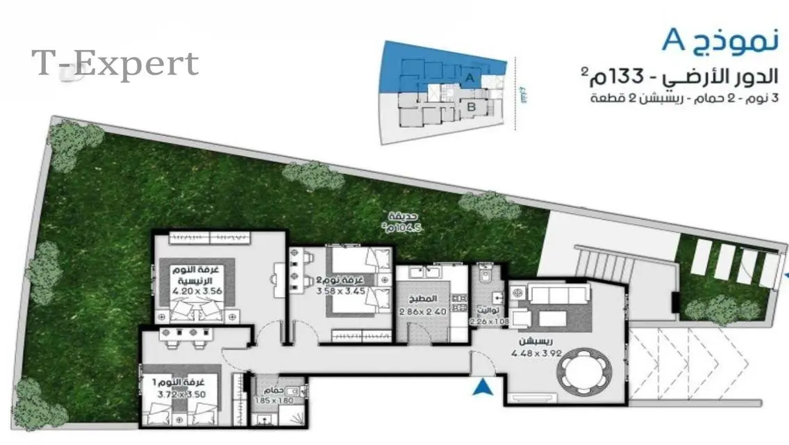 Apartment for Sale in AUC, 250 sqm Price: 4,655,000 EGP