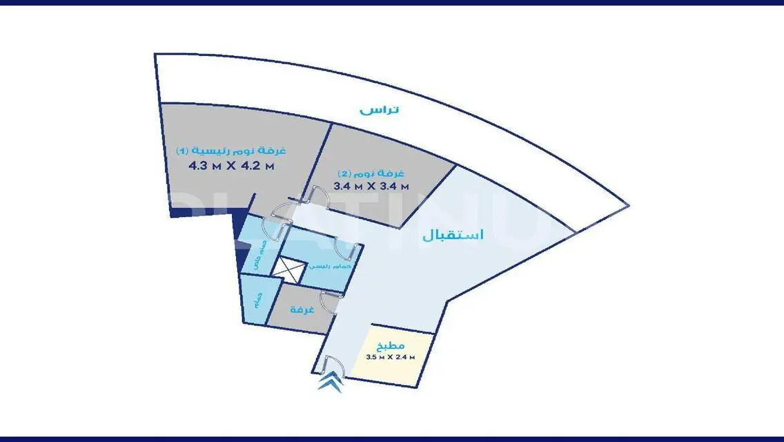شقة حديثة للبيع في North Edge Tower