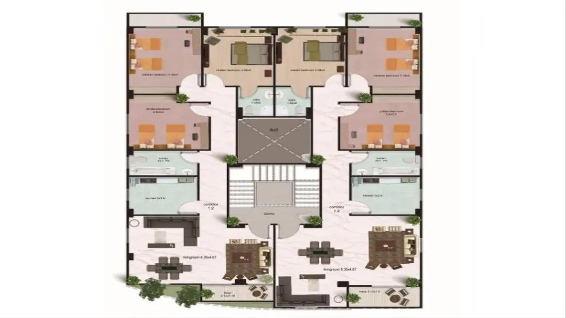 Premium Apartment with Private Garden and Balcony