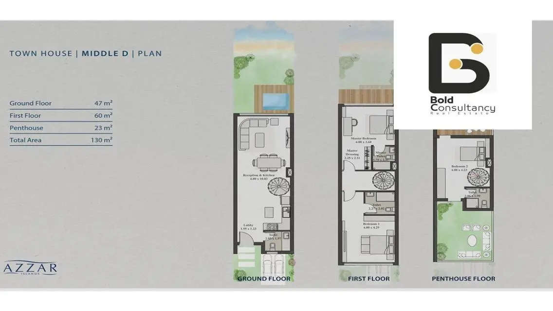 Middle Townhouse for Sale at Azzar Island