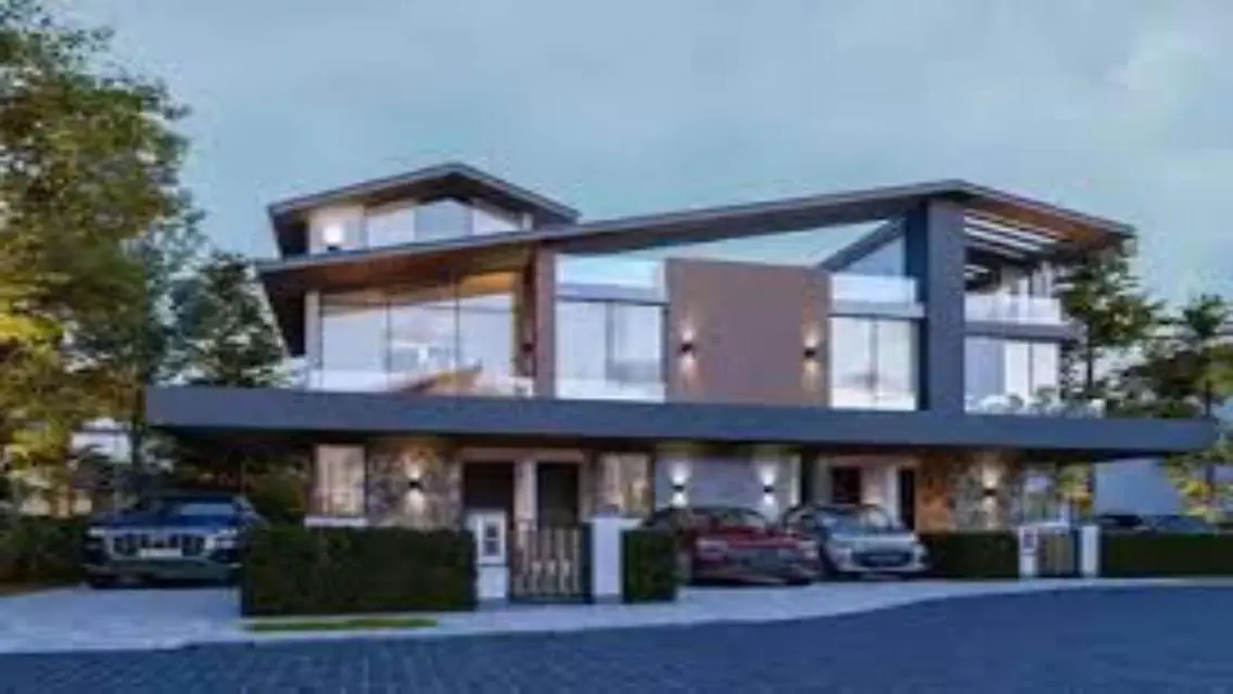 Twin house 226 m in a compound on the middle road
