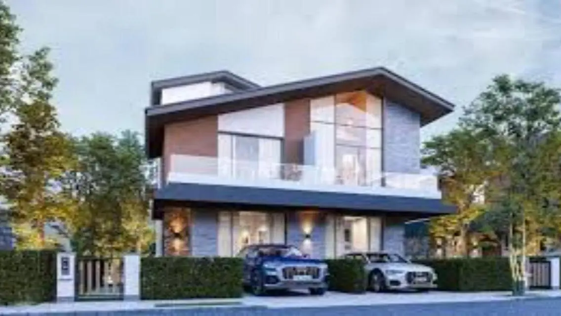 Twin house 226 m in a compound on the middle road