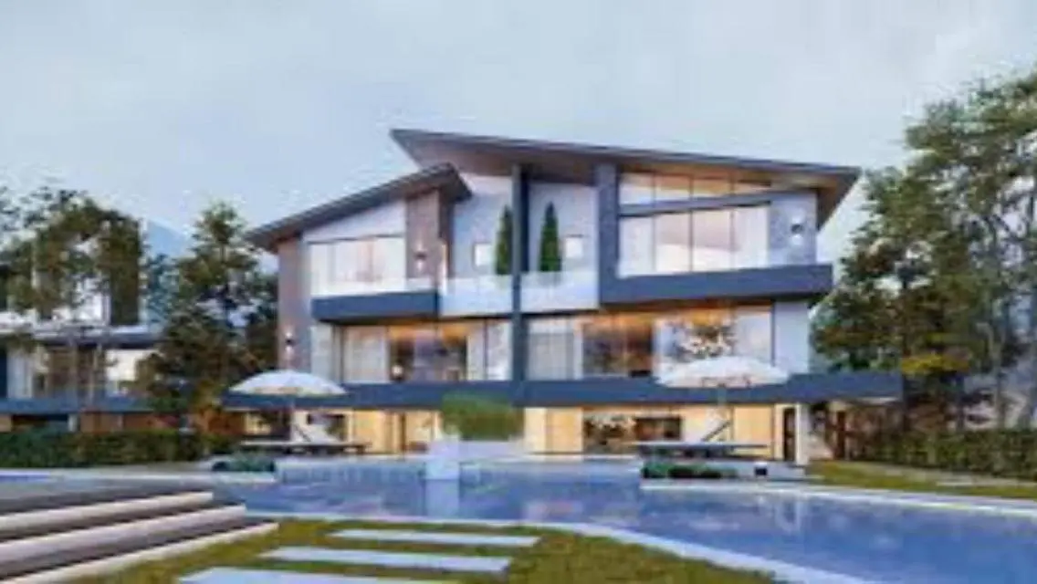 Twin house 226 m in a compound on the middle road
