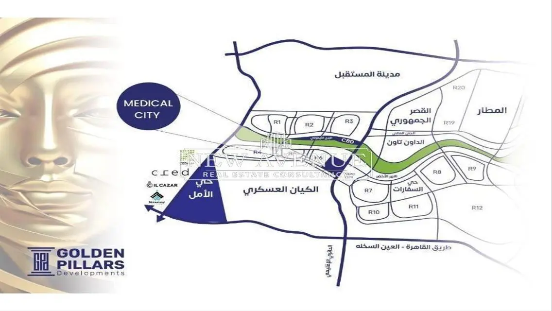 اخر صيدلية 120م في Medical City العاصمة الادارية