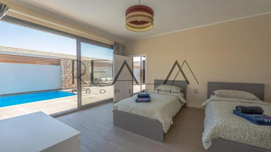 fully furnished apartment with private pool