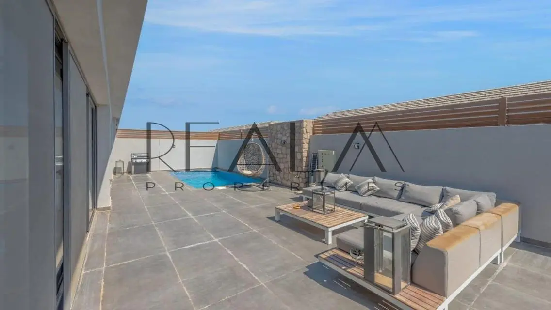 fully furnished apartment with private pool