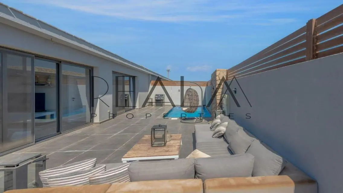 fully furnished apartment with private pool