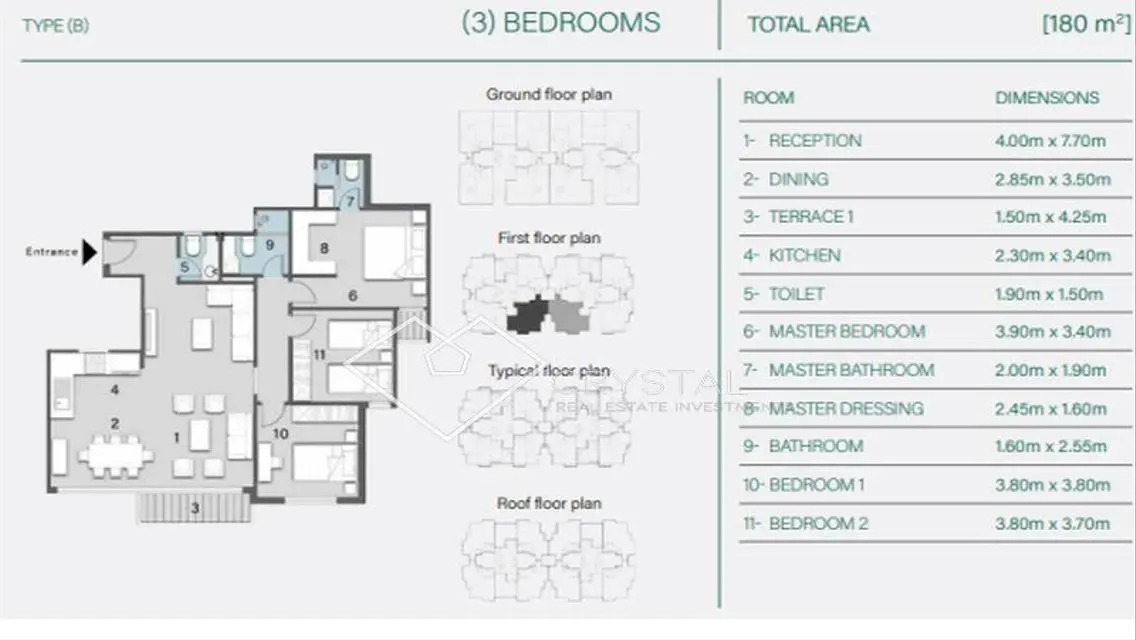 شقه للبيع  3bed موقع متميز جدا , بأقل مقدم