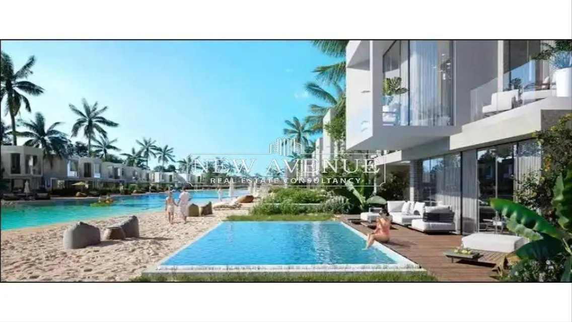 Duplex overlooking lagoon In Azha North Coast