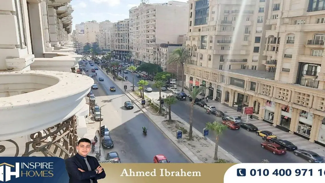 شقة للبيع 180م سموحة ( ش فوزي معاذ )
