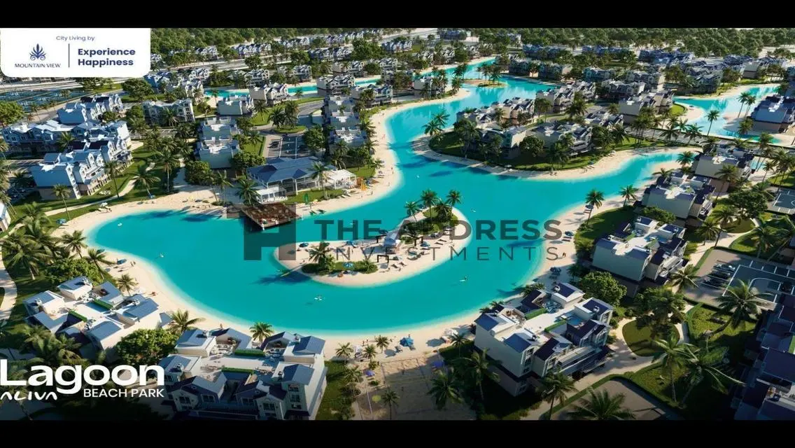 شقة متشطبة على اللاجون Mountainview قسط شهري 27الف