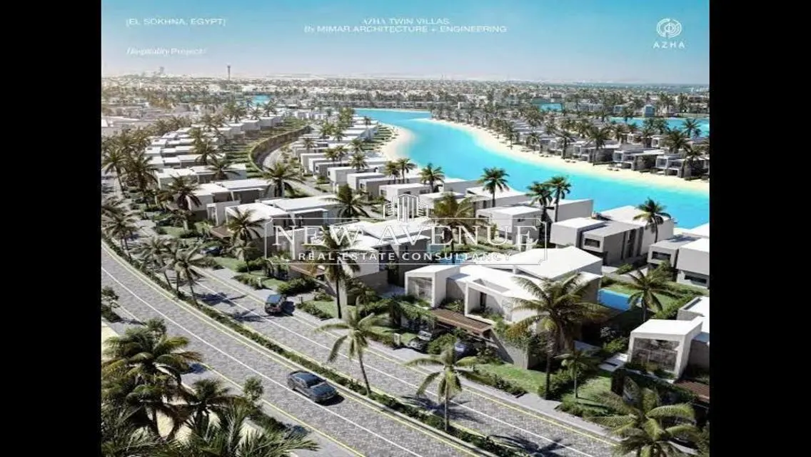 شاليه بافو لاجون فيو متشطب بالمطبخ في ازها السخنة