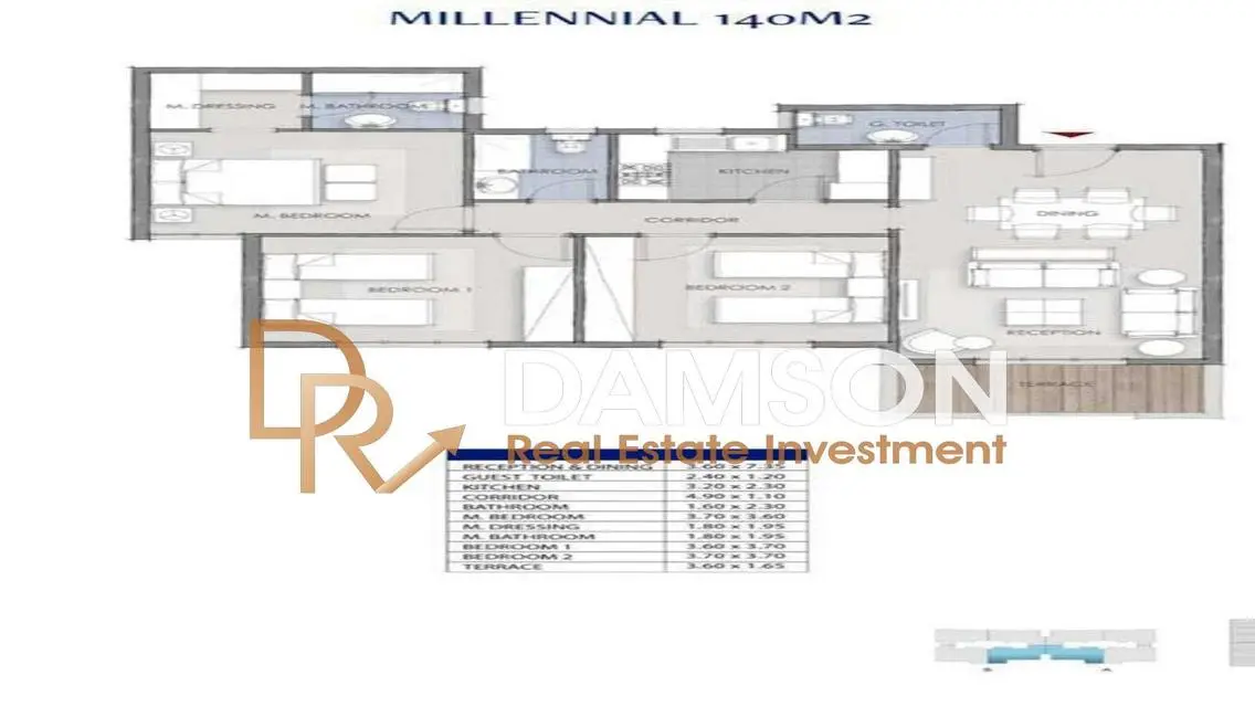 Apartment sale-spacious area payment installments