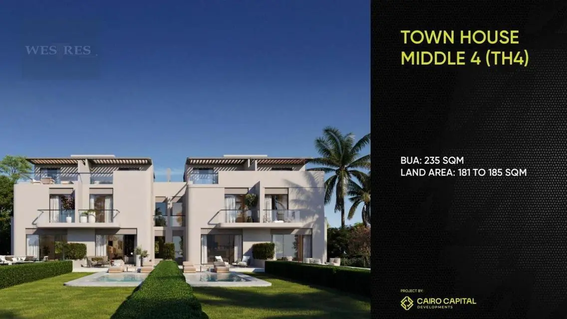 Town house with 0% D.P and up to 9 yrs installment