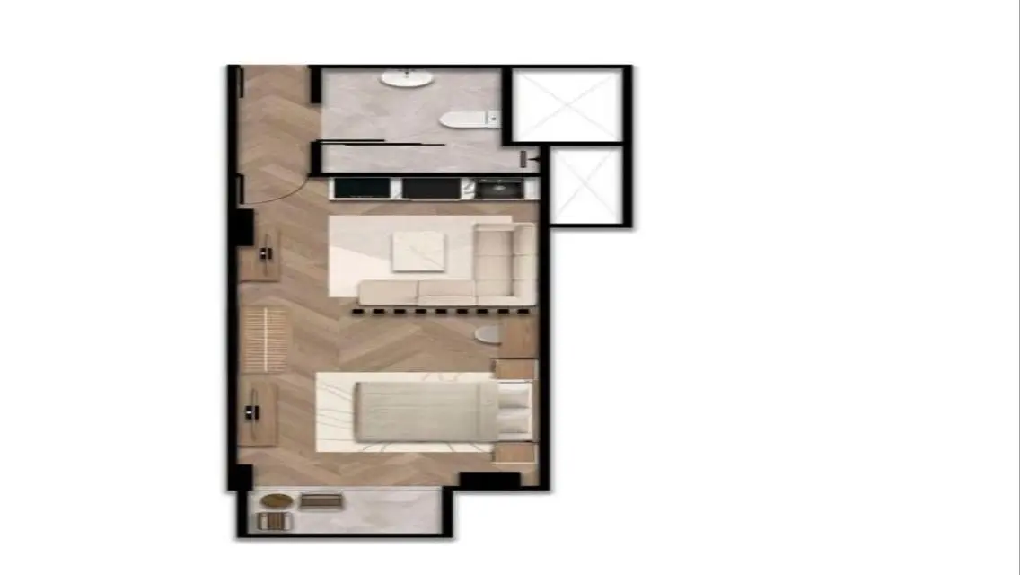 Fully furnished and finished hotel unit