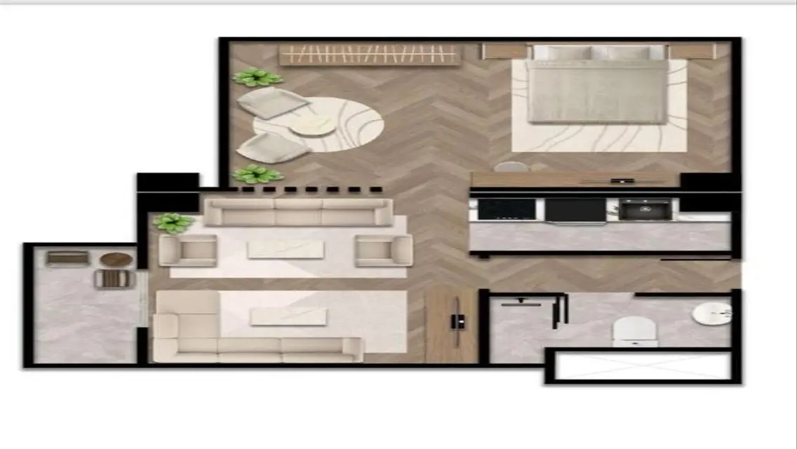 Fully furnished and finished hotel unit