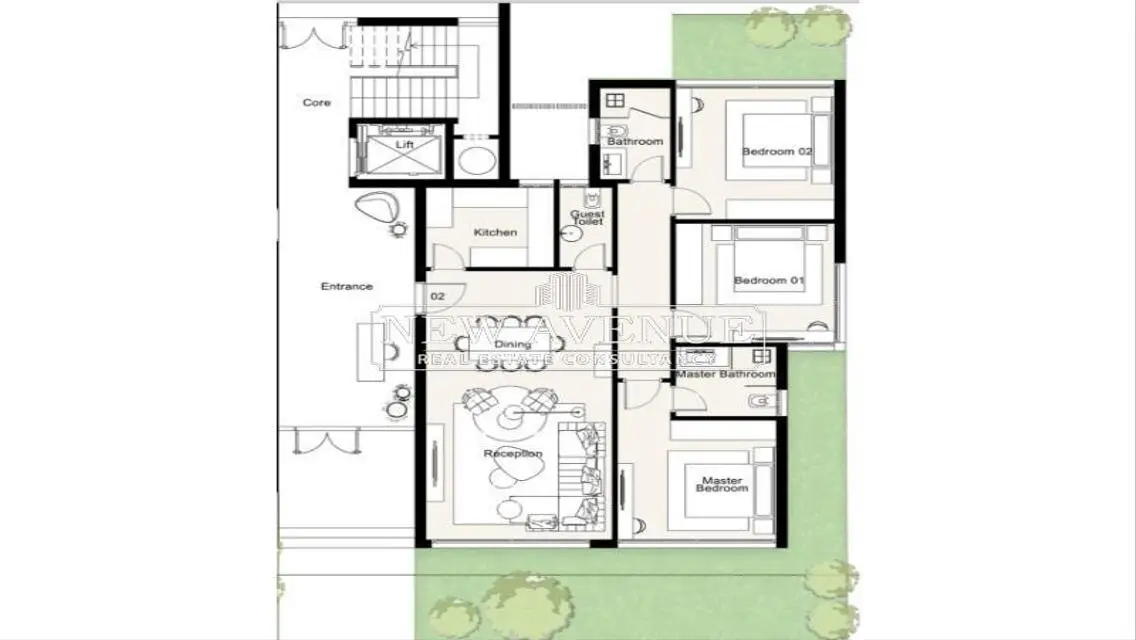Luxury Villa with Private Garden and Maid Room