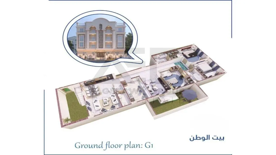 Luxurious Apartment with Spacious Area and Private Garden