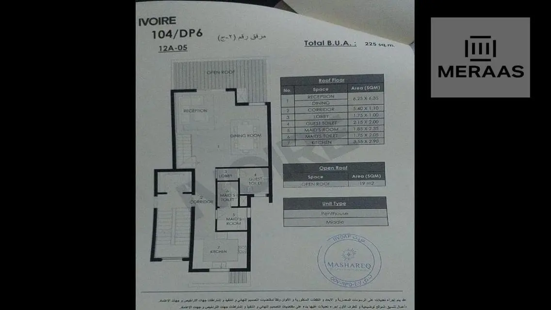 Own a 225 m penthouse + 19 m roof