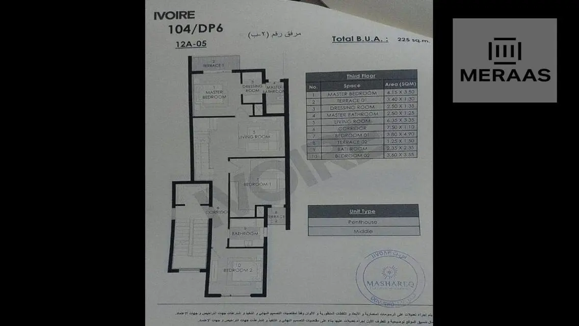 Own a 225 m penthouse + 19 m roof